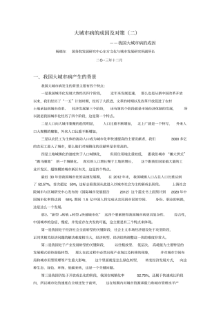 我国大城病成因