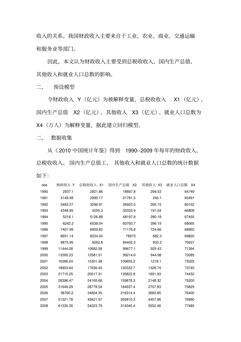 我国财政收入影响因素分析计量经济学论文eviews分析要点_第3页