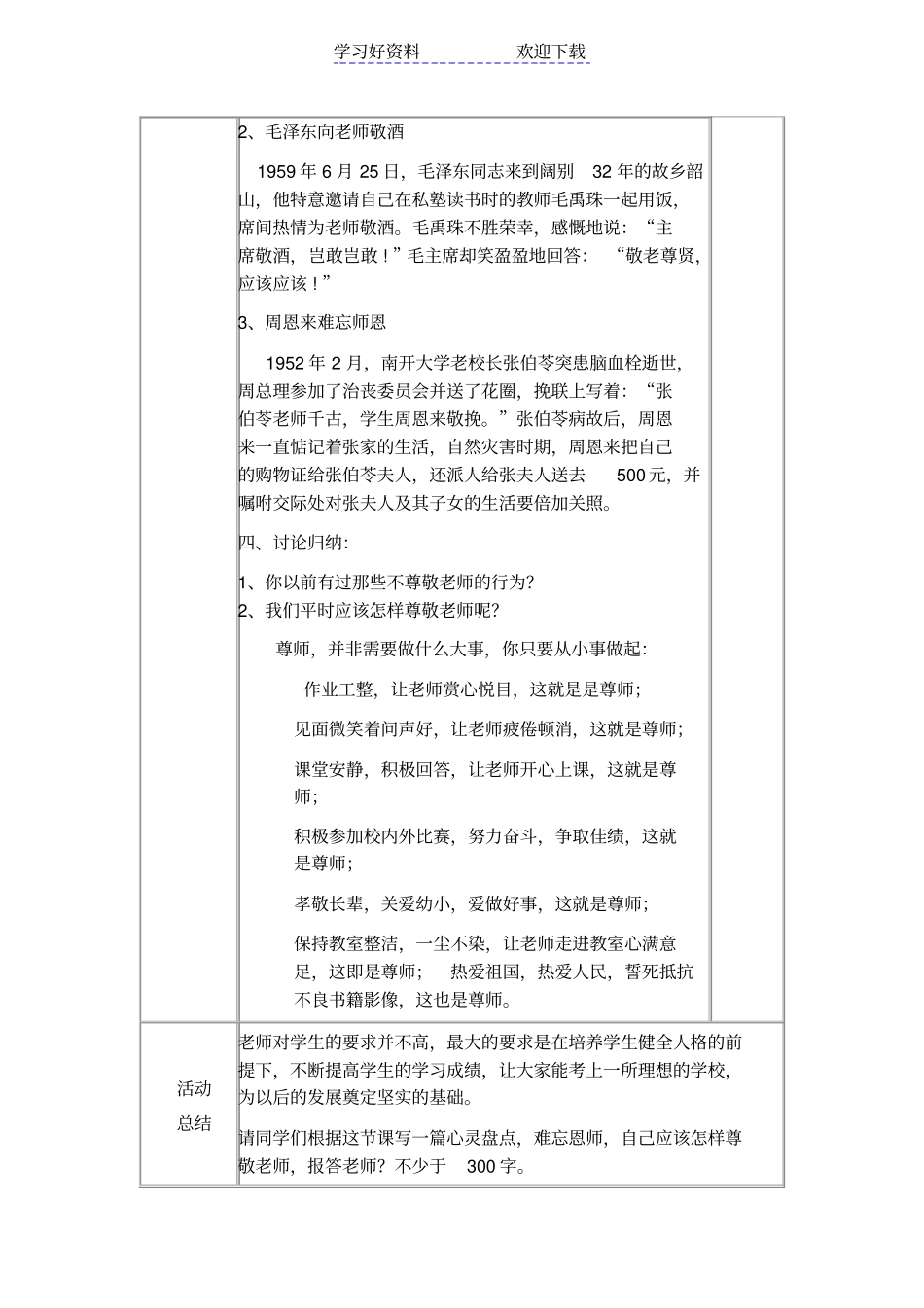 我爱我师主题班会_第2页