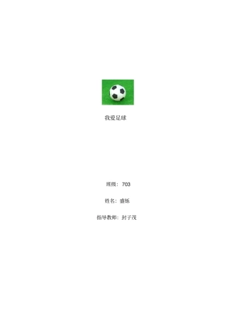 我爱足球征文