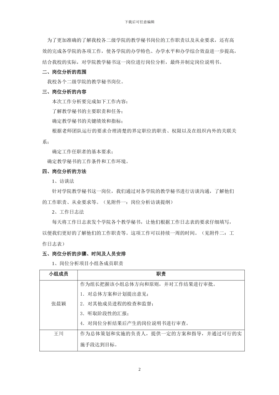 二级学院教学秘书岗位分析实施方案_第3页