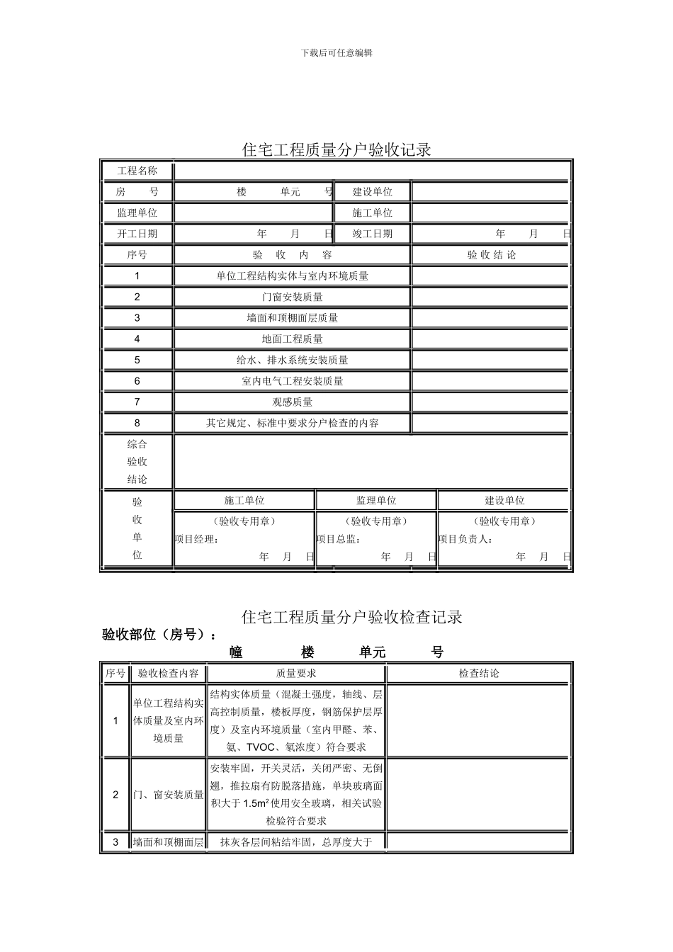 云南省住宅工程质量分户验收管理规定Word-文档_第3页
