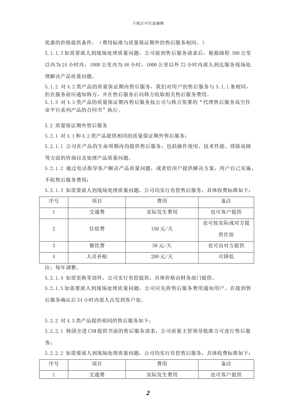 产品售后服务管理制度`_第2页