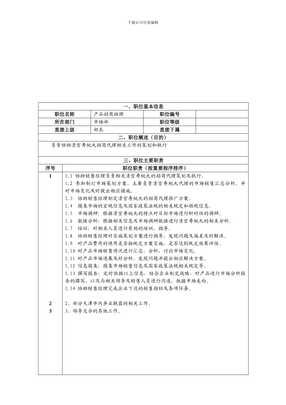 产品招商助理岗位职责_第1页