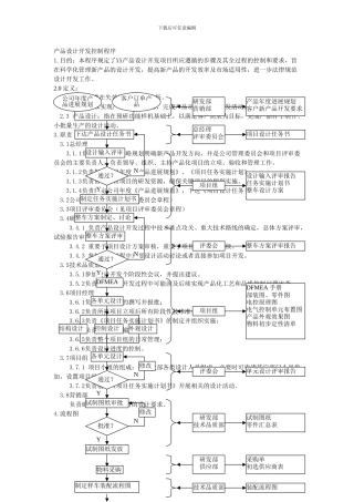 产品设计开发控制程序