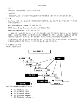产品设计开发管制流程