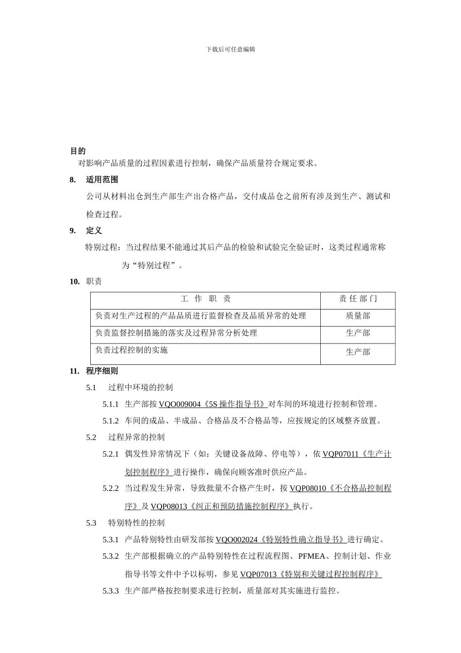 产品过程控制程序_第1页