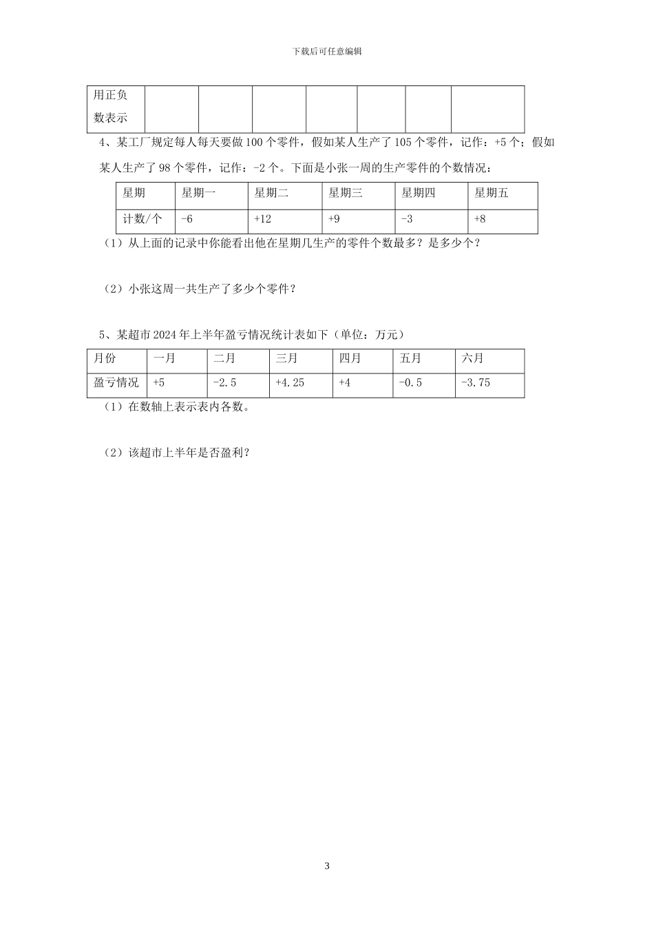 人教版六年级数学下册全册单元检测卷_第3页