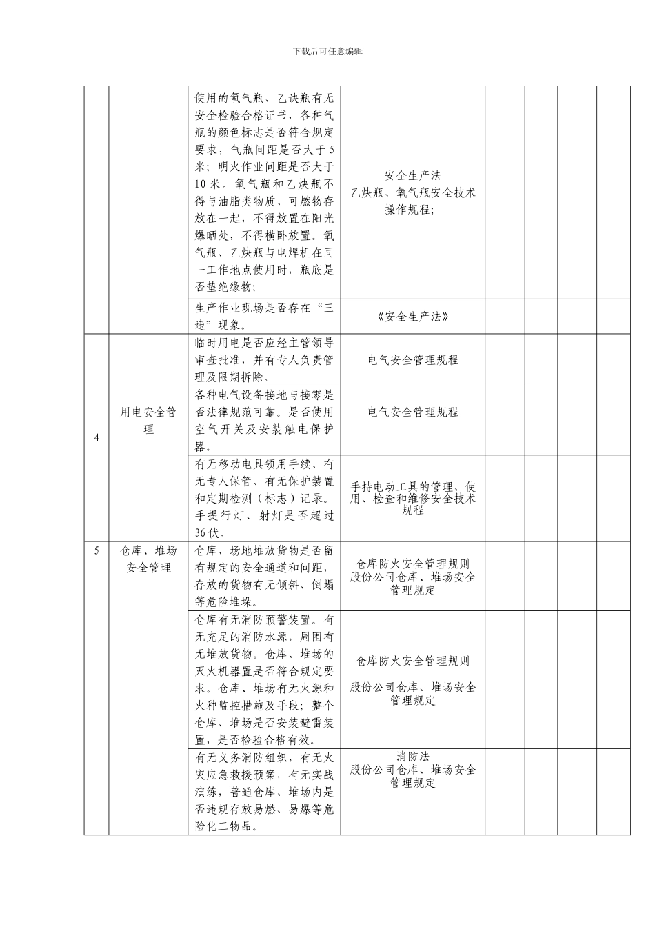 仓储单位安全生产检查表_第2页