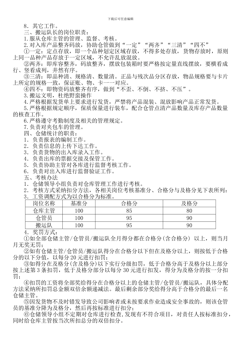 仓储绩效考核细则_第2页