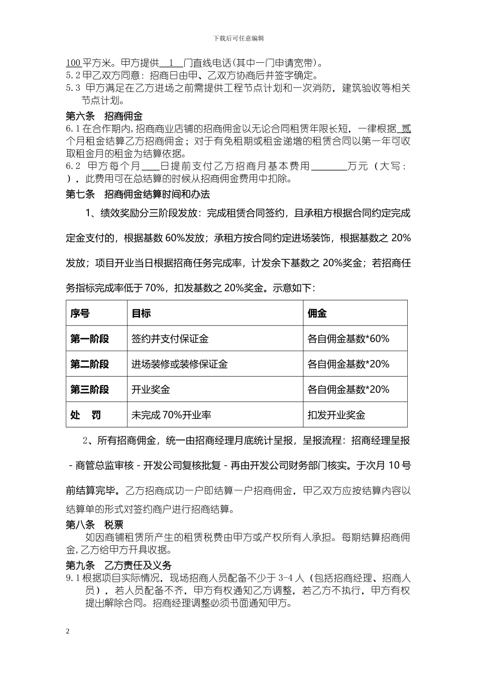代理招商服务合同-全程代理模式20241008_第2页