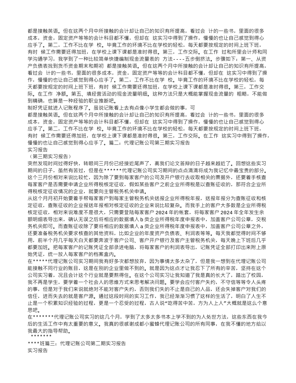 代理记账实习报告总结_第2页