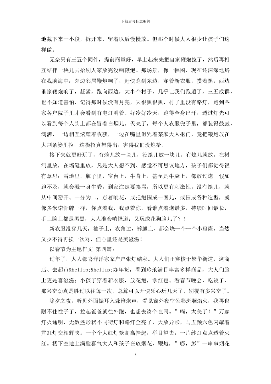 以春节为主题的作文_第3页