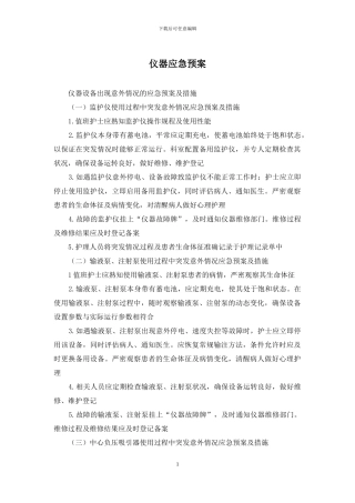 仪器应急预案