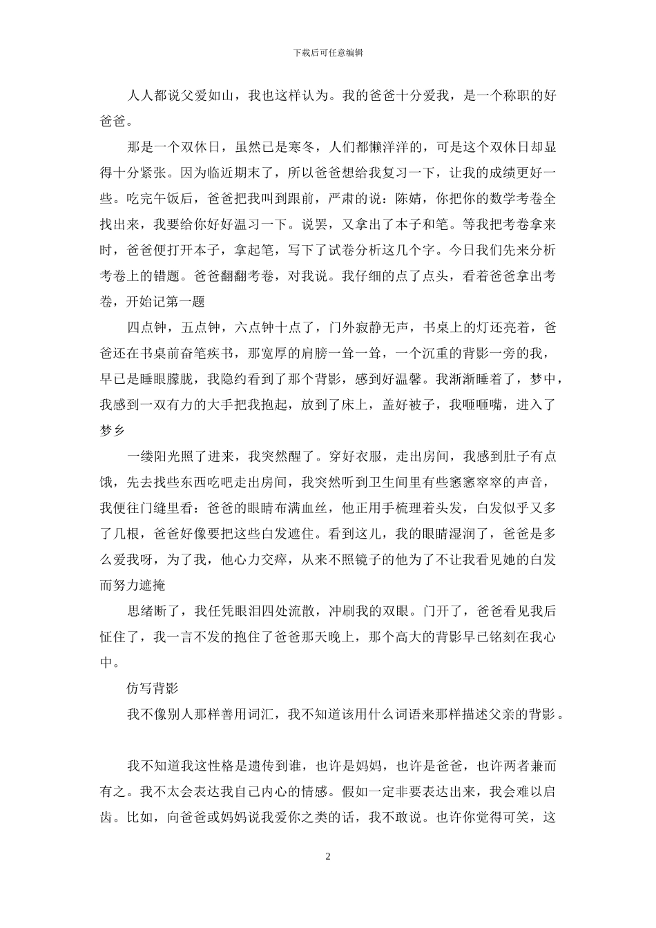 仿写背影的作文600字_第2页