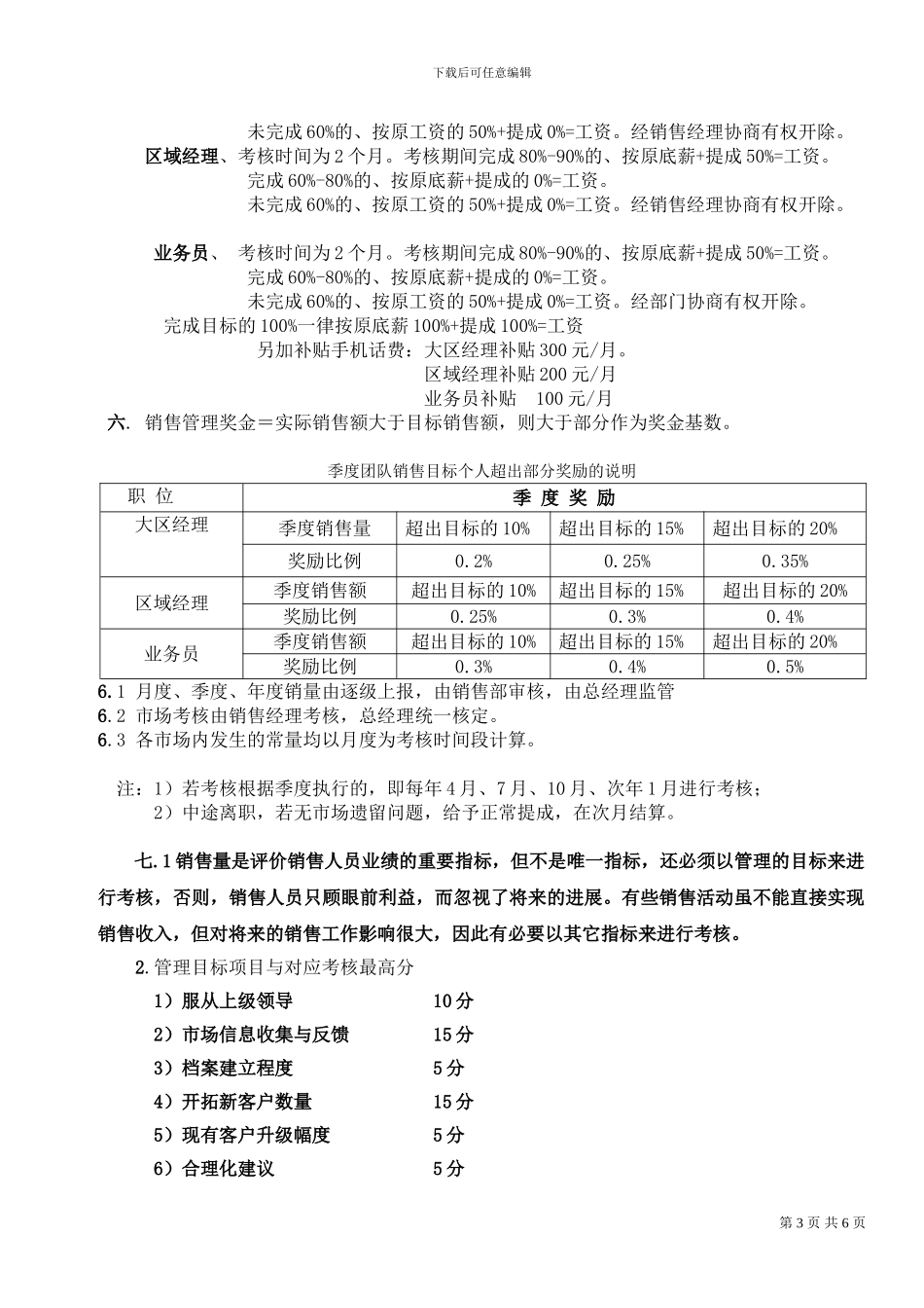 传喜销售人员薪资及绩效考核管理_第3页
