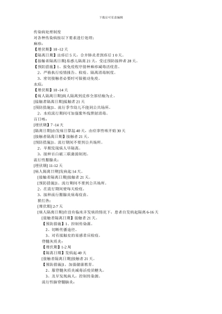 传染病处理制度