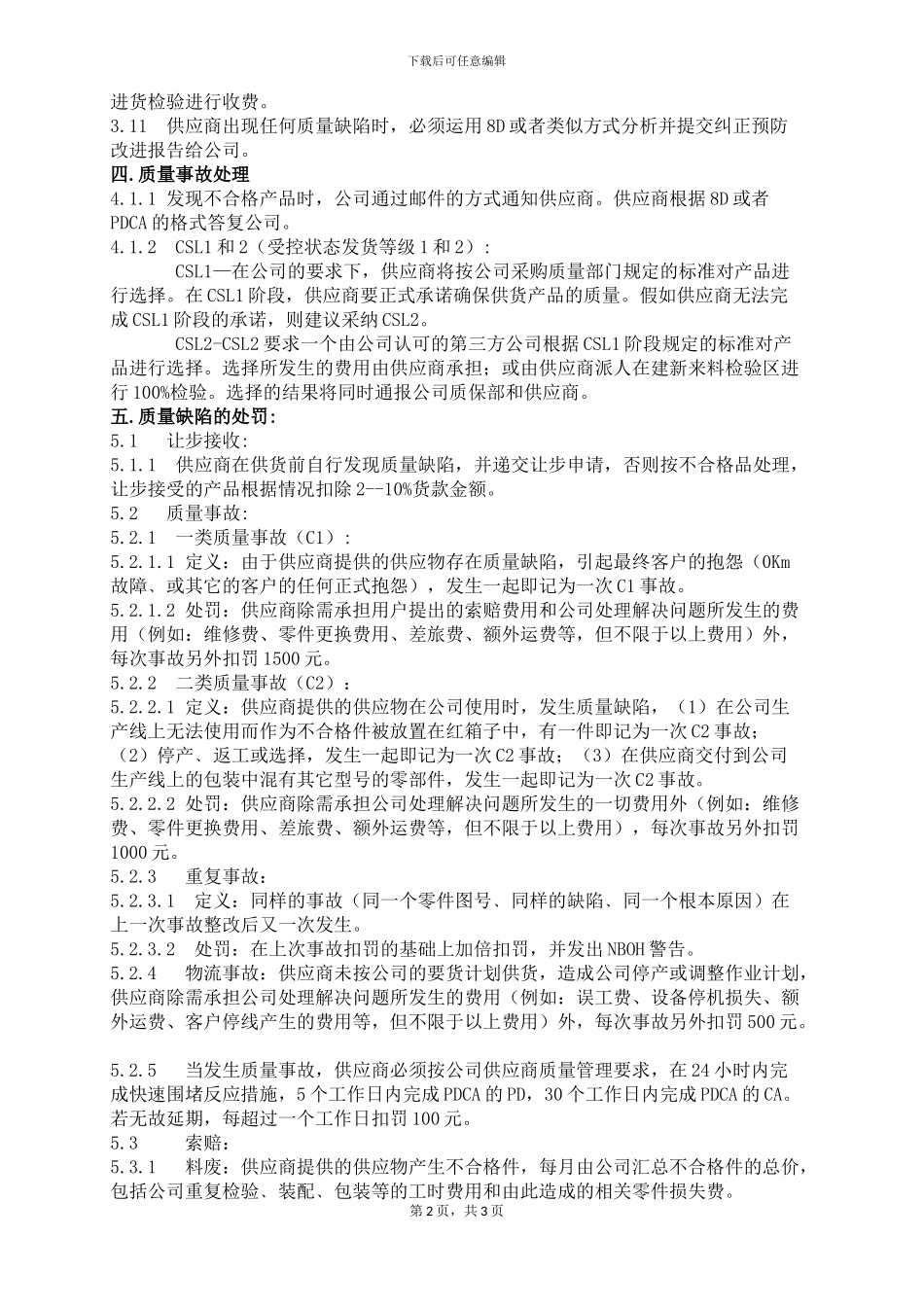 供应商质量协议_第2页
