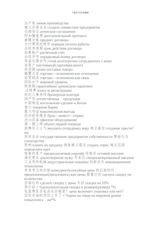 俄语商贸合同常用词汇