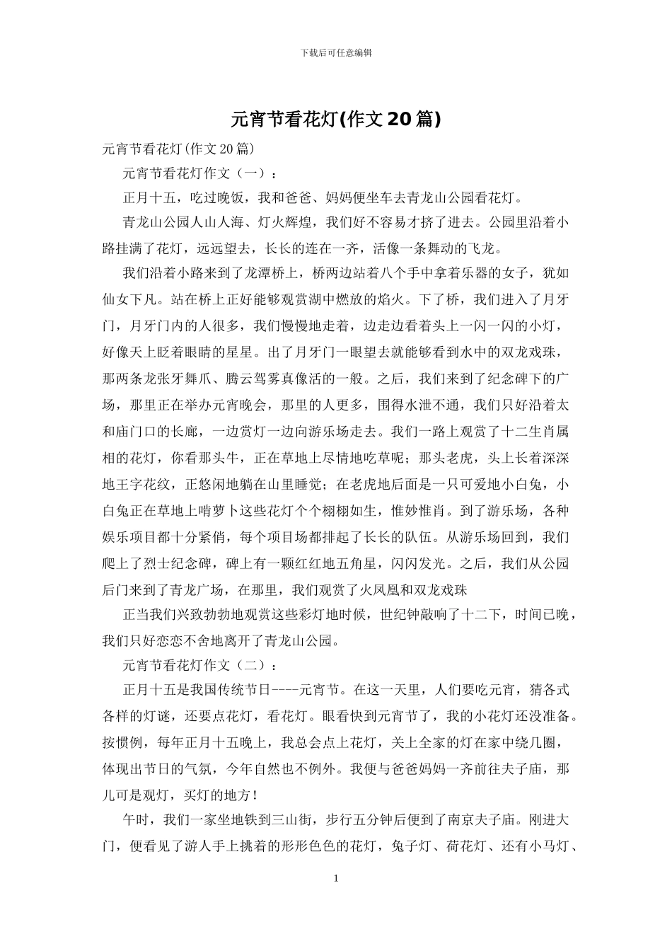 元宵节看花灯_第1页