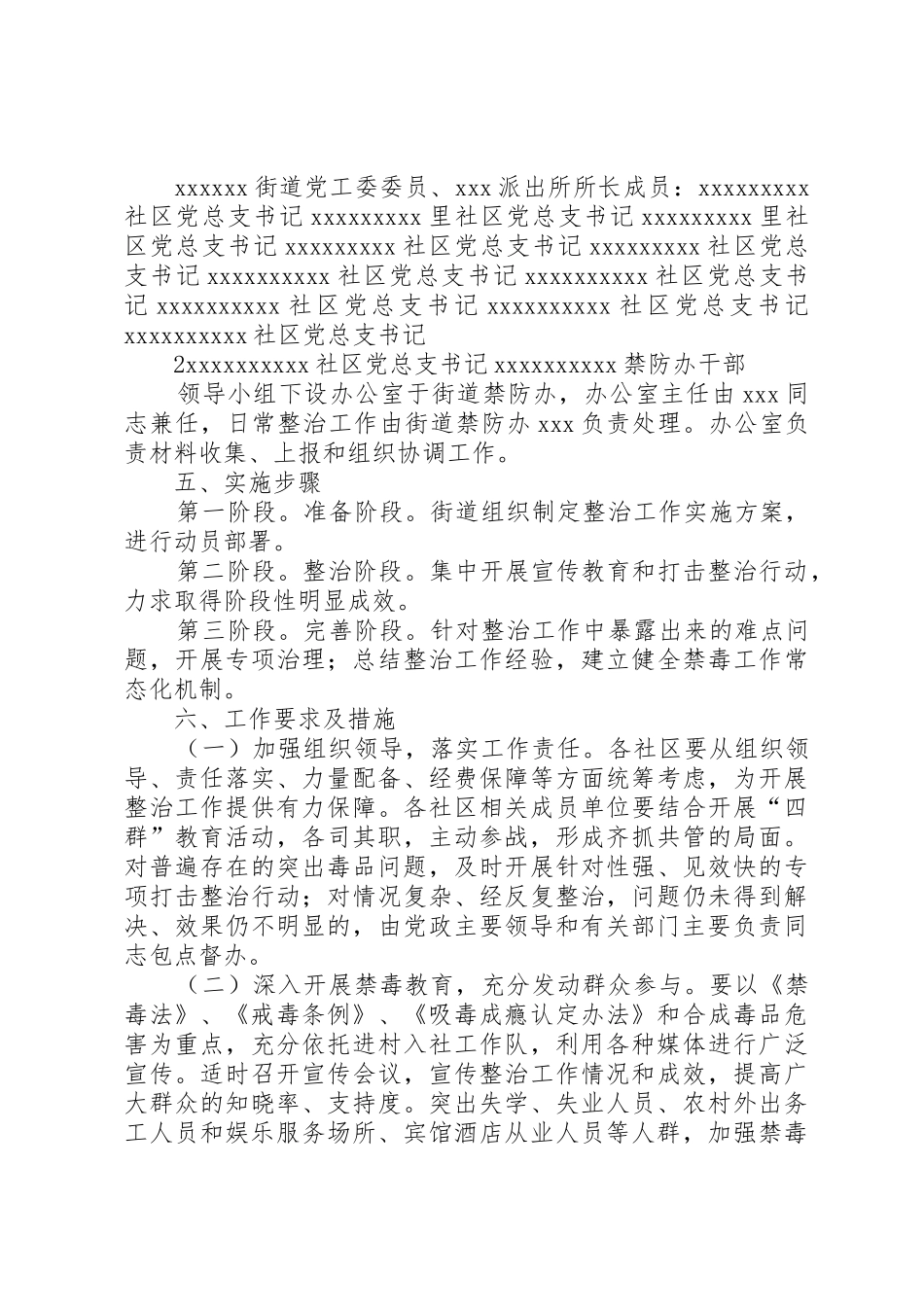 街道毒品问题重点整治工作实施方案_第2页