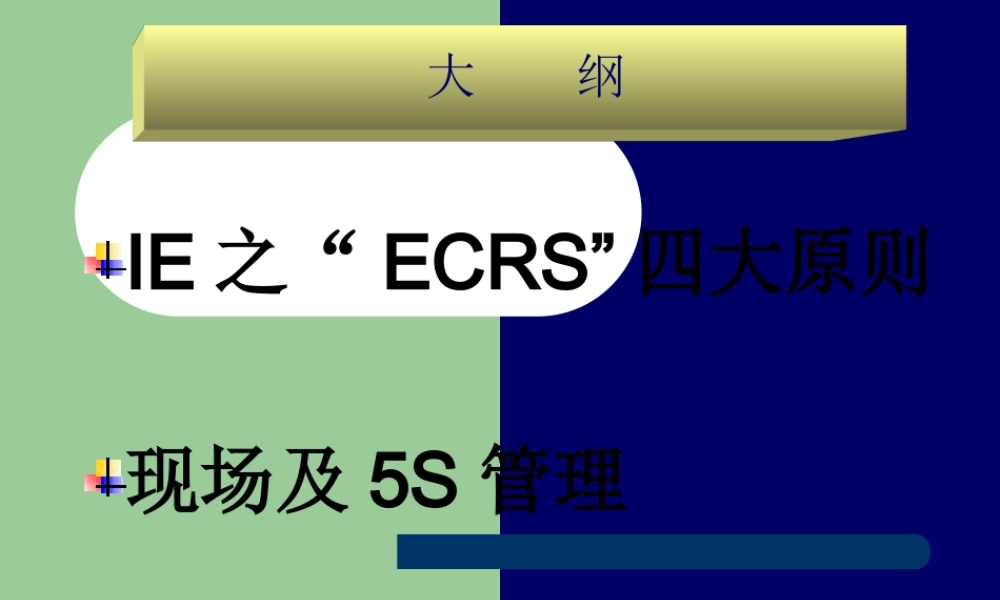 IE-ECRS四大原则课件