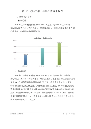 智飞生物2020年上半年经营成果报告