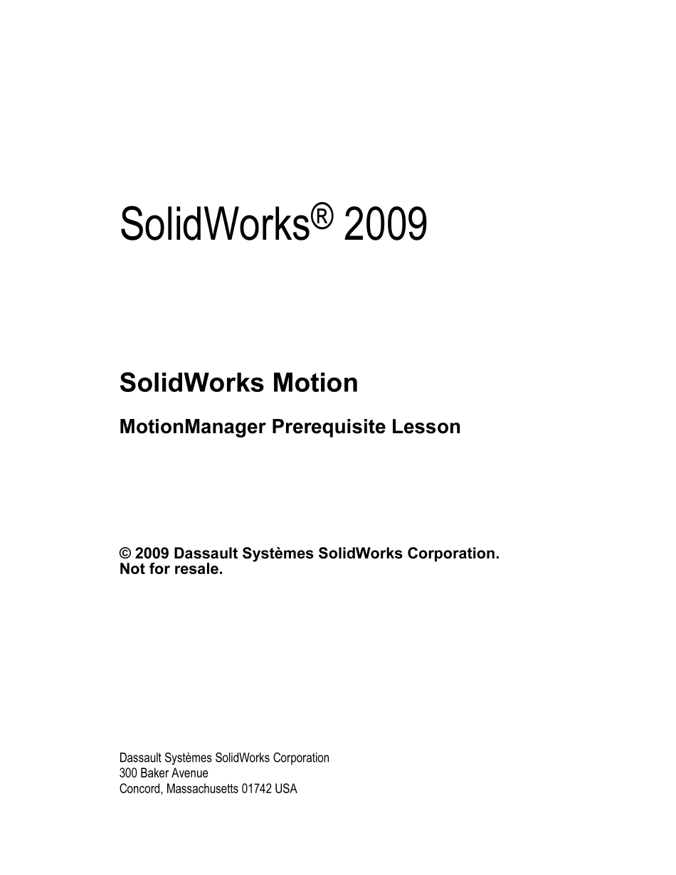 SolidWorksMotion_第1页