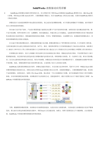 SolidWorks表格驱动应用详解