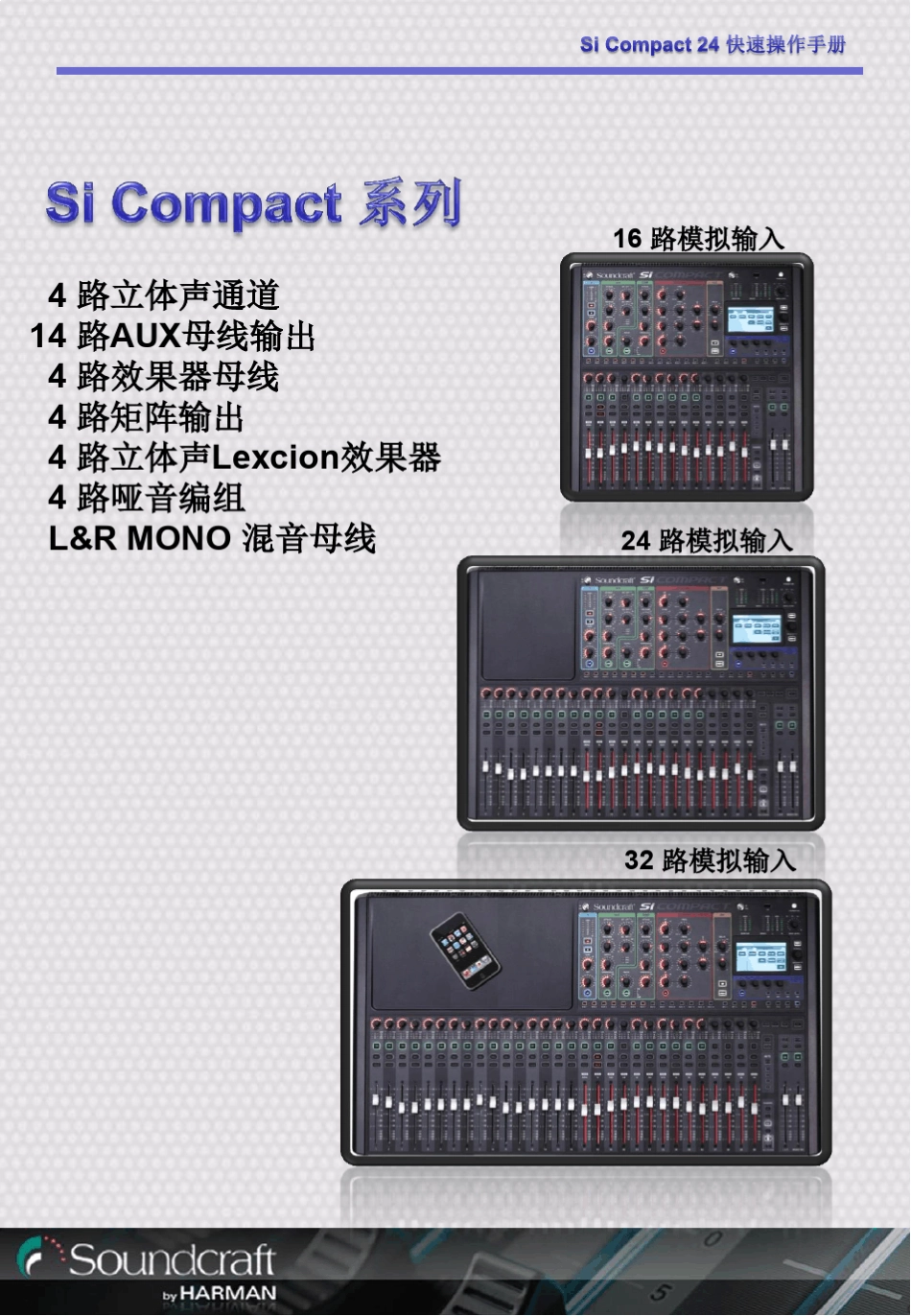 SoundcraftSiCOMPACT快速操作指南_第2页