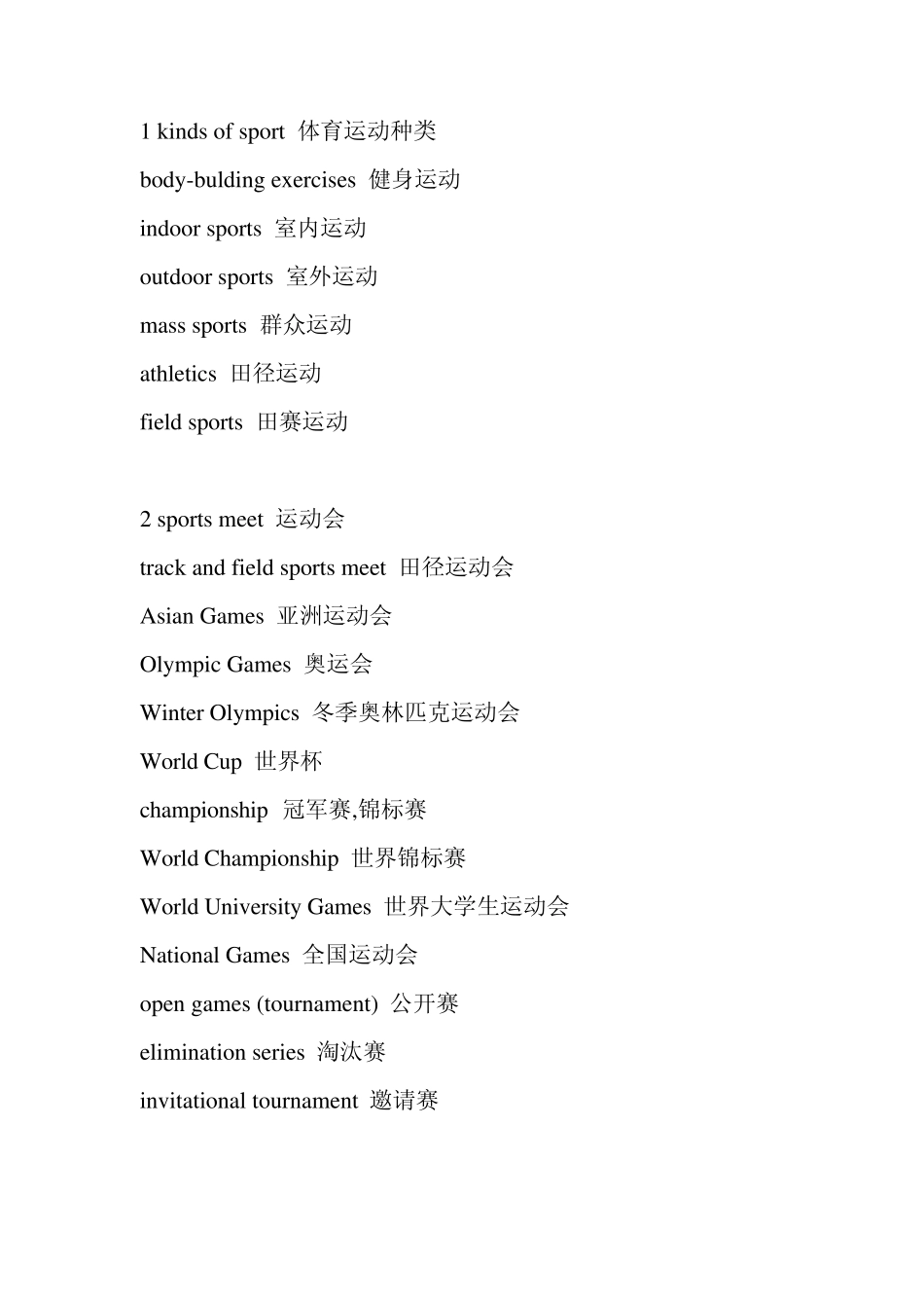 sports_words有关体育运动的英文表达_第1页