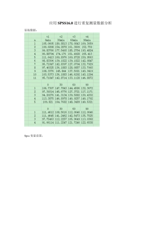 spss16.0重复测量数据分析步骤