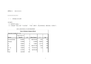 SPSS实验4多因素方差分析
