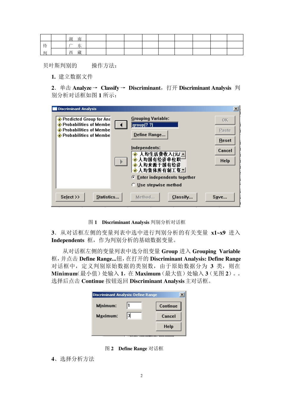 SPSS操作方法：判别分析例题_第2页