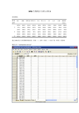 SPSS生物统计分析示例32因素方差分析
