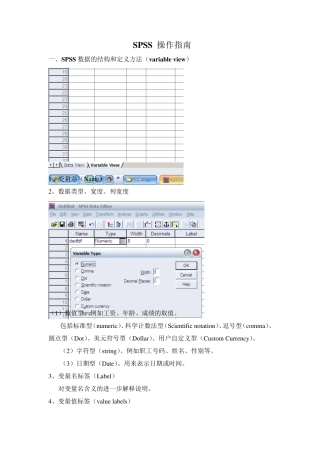 SPSS的变量设置和基本操作