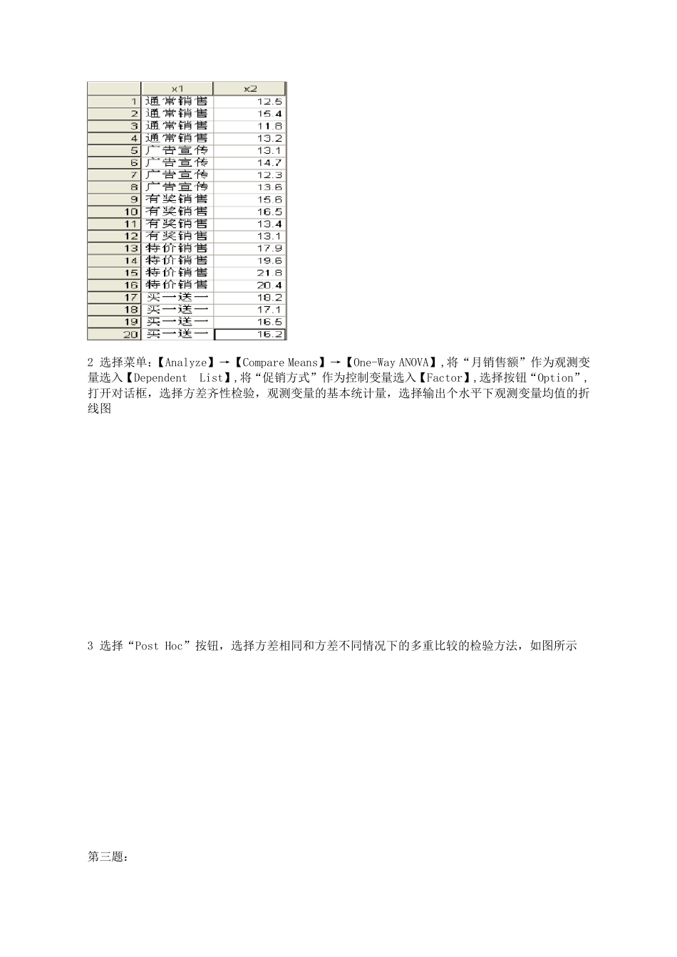 SPSS的方差分析实验报告_第2页