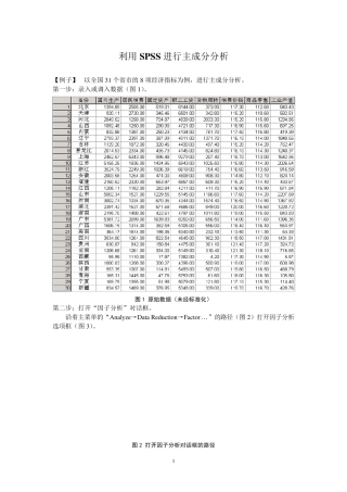 SPSS进行主成分分析