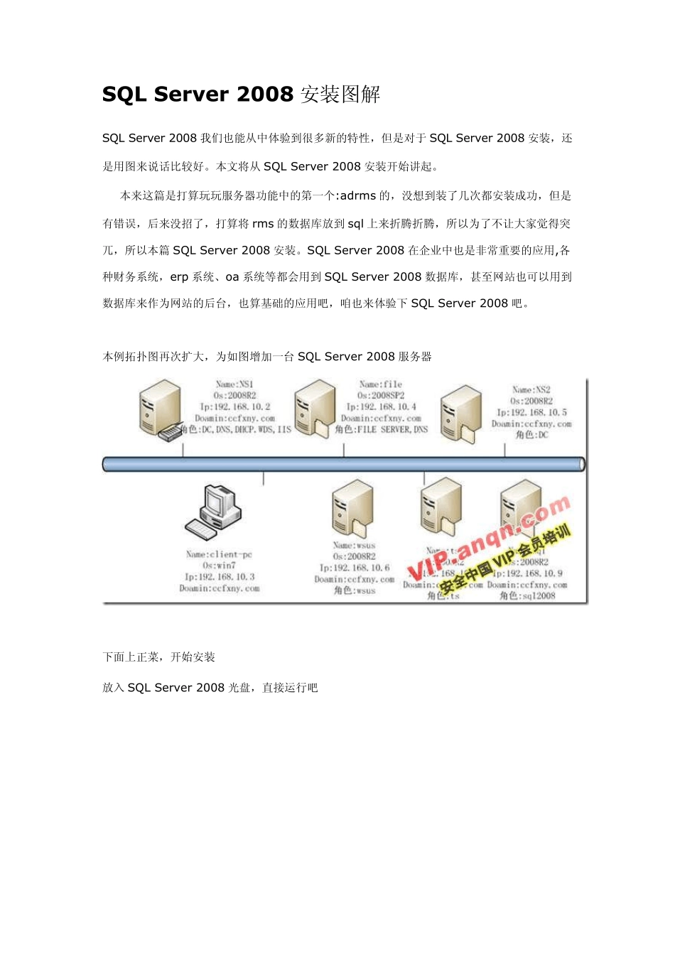 SQLServer2008安装图解配置流程简单使用_第1页