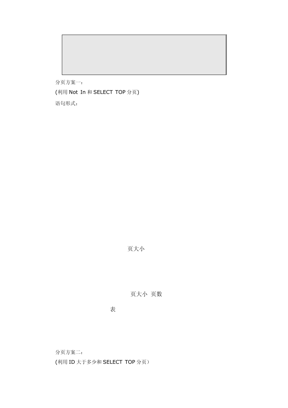 SQLServer数据库三种分页方案详尽分析_第2页