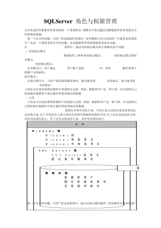 SQLServer角色与权限管理