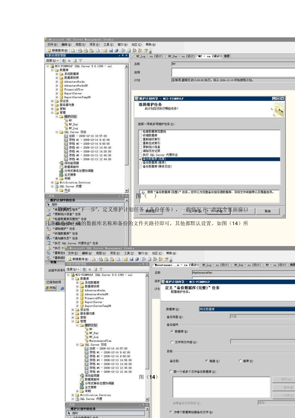 SQL_Server数据库维护计划_第3页