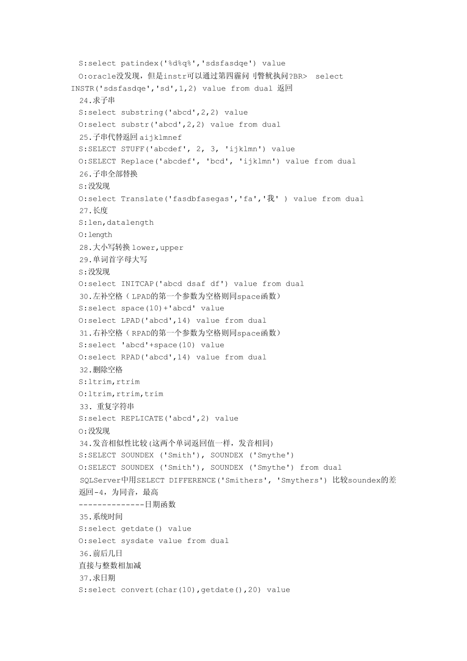 SQL中常用字符操作函数_第3页