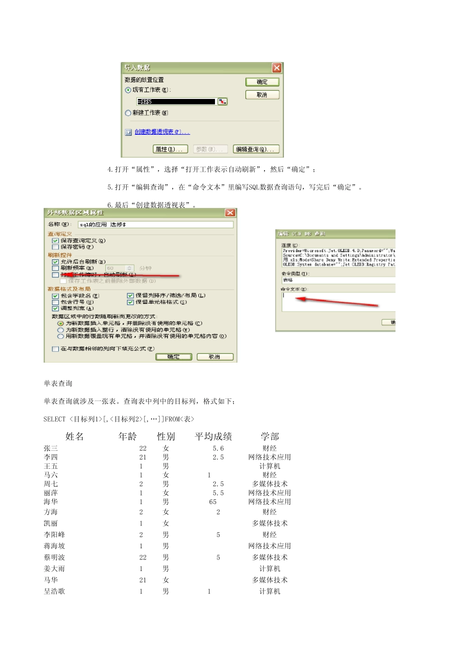 sql在EXCEL中的应用透视表的应用_第2页