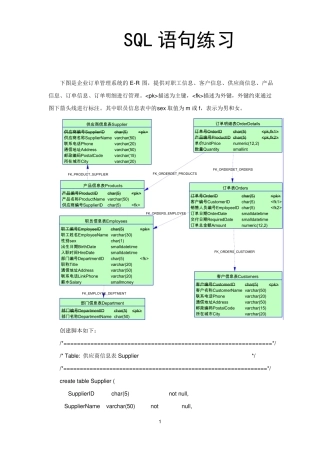SQL语句一题多练
