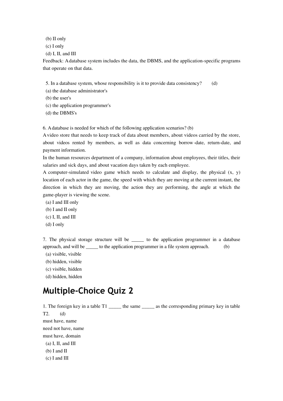 SSD7数据库系统选择题答案_第2页