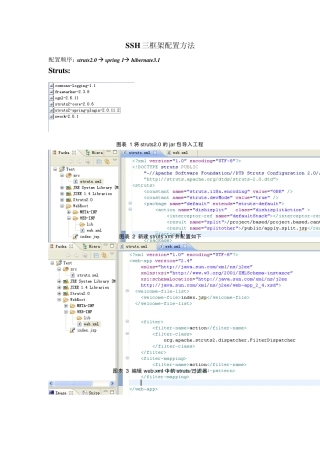 SSH三框架配置,struts+spring+hibernate