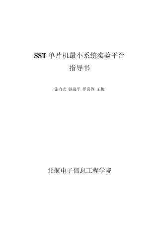SST单片机最小系统实验板使用说明书