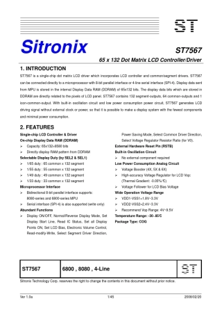 ST7567lcd控制器