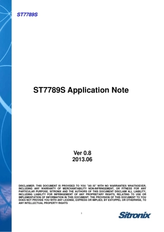 ST7789SG4A应用说明